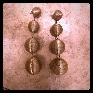 Beautiful Gold Ball Statement Earrings
